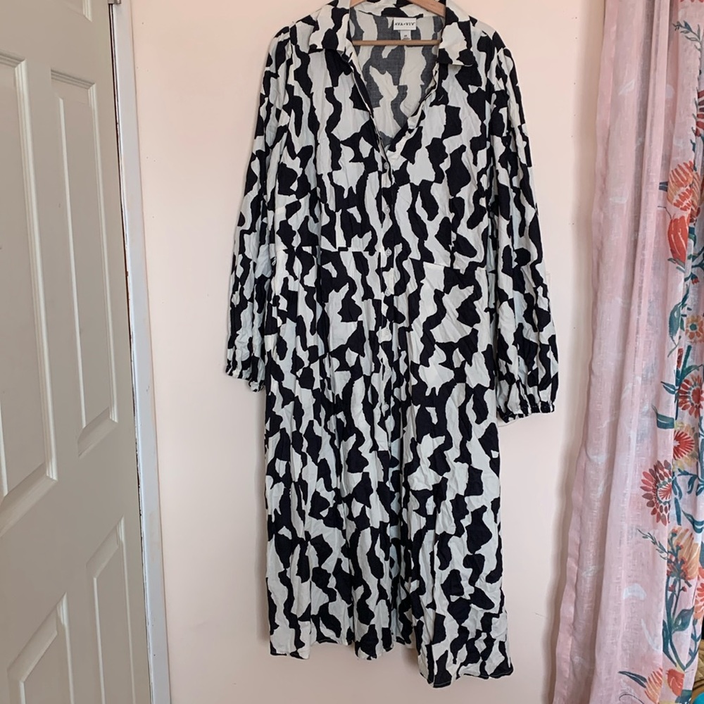 Black white dress
